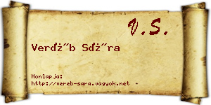 Veréb Sára névjegykártya