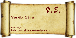 Veréb Sára névjegykártya